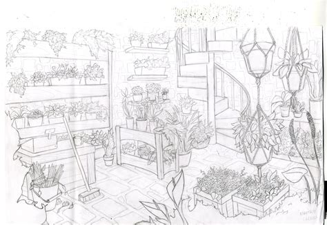 Flower Shop Drawing At Explore Collection Of