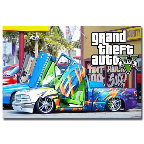 Grand Theft Auto V Game Art Silk Poster Print 12x18 24x36 Inches Gta 5