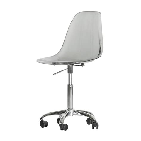 South Shore Furniture Clear Acrylic Wheeled Office Chair
