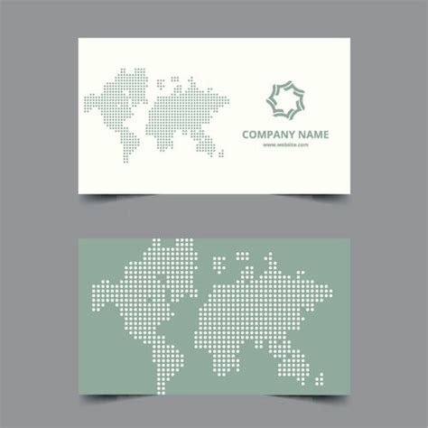 World Map Business Card Theme Public Domain Vectors