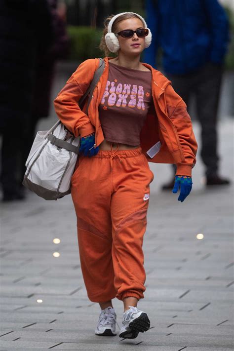 Maisie Smith In An Orange Sweatsuit Was Seen Out In Leeds 01242022