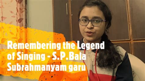 Legendary Singer Spb Spb Lives On Malli Malli Idi Rani Roju