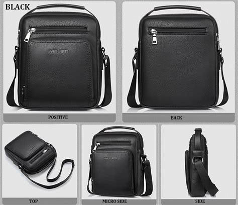 Mens Pu Leather Shoulder Messenger Bag Custom Business Casual Crossbody