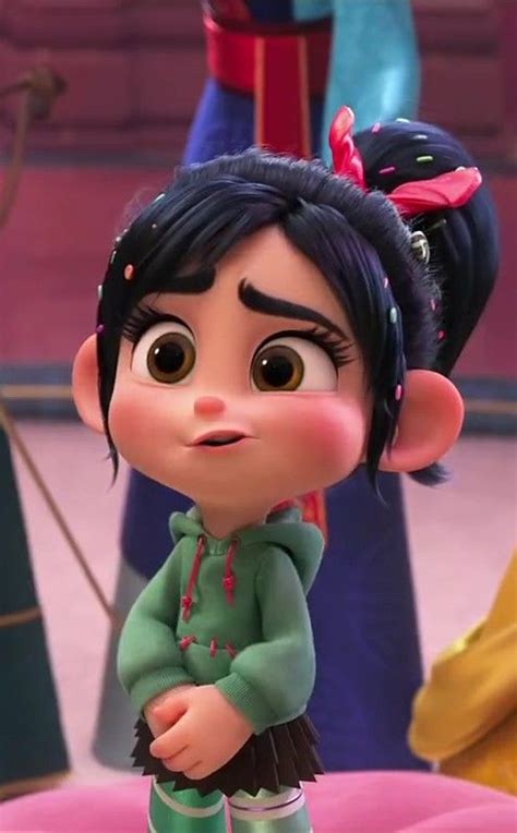 An Animated Character With Black Hair And Big Eyes Standing In Front Of