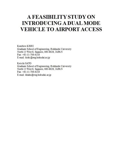 How To Make A Feasibility Study Title Technical Report Canariasgestalt