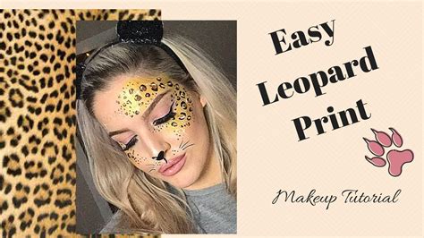 Gold Glitter Leopard Print Face Paint Makeup Tutorial Youtube