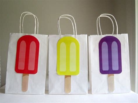 Popsicle Party Favor Goody T Bags Ice Cream Party By Craftycue