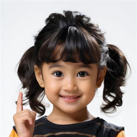 Premium Ai Image Chirpy East Asian Girl Giving Thumbs Up