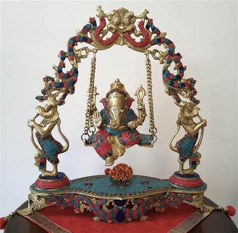 Buy Indian Royal Art Gallery Brass Swing Ganesha Idol I Lord Ganesh