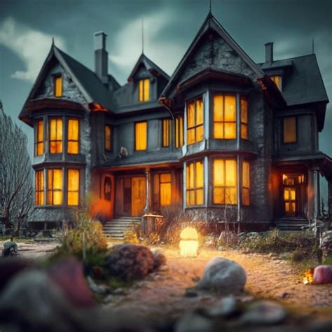 Premium Ai Image Spooky Old House Hdr