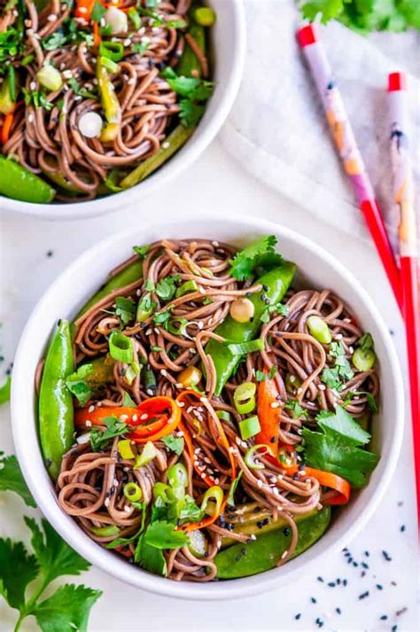 Soba Noodle Salad With Sesame Soy Dressing Aberdeen S Kitchen