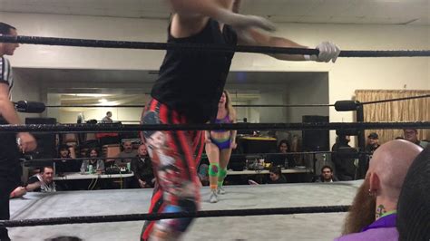 Bar Wrestling Delilah Doom With A Top Rope Dive And Flying