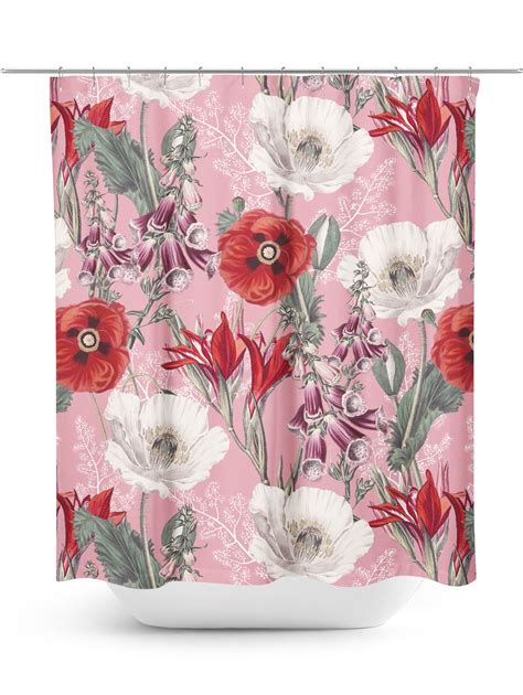 Red Poppies Shower Curtain Only Shower Curtains