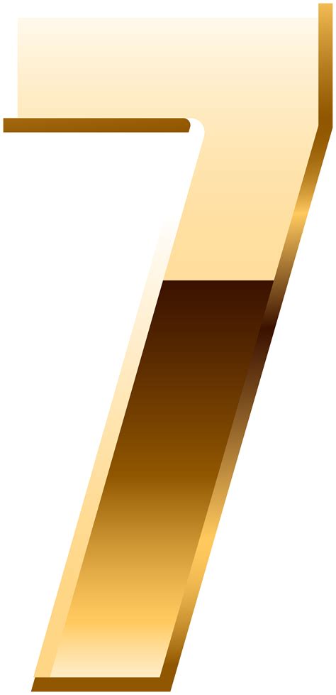 Gold Number Seven Png Clip Artpng Gallery Yopriceville High Images