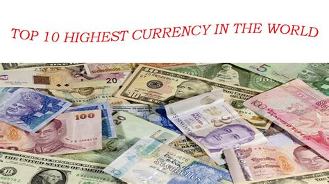 Top 10 Countries With Highest Currency Value In The World Youtube