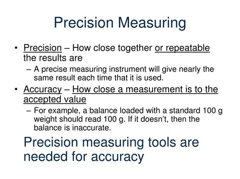 Ppt Precision Measuring Powerpoint Presentation Free Download Id