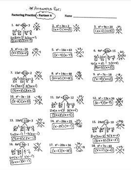Some of the worksheets displayed are factoring trinomials a 1 date period, factoring quadratic expressions, factoring practice, factoring polynomials gcf and quadratic expressions, factoring work name. Algebra: Factoring Polynomials Partner Review by ...