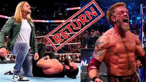 Wwe Hall Of Famer Edge Official Statement On His In Ring Return Edge