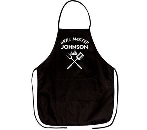Grill Master Apron Personalized Grilling Apron Custom Grill Etsy