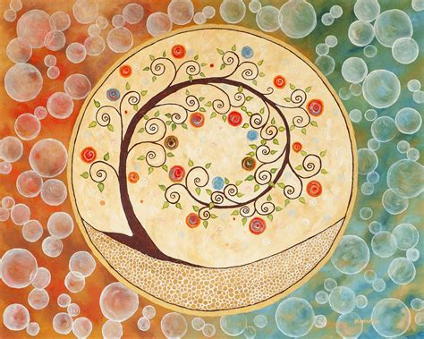 Tree of Life Art by Glorianna Circle of Life Cameo Abstract