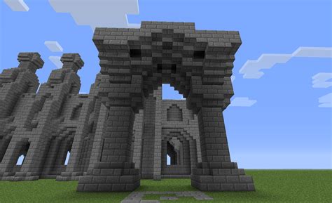 Looking through the arched ceiling. The Gigantic Guide for Building : Minecraft