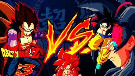 Ssj4 Goku Vs Ssj4 Vegeta Dragon Ball Z Budokai 3 Hd Collection Youtube