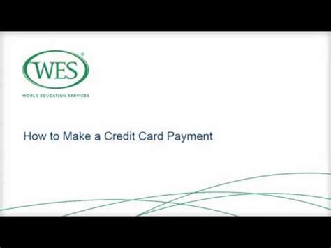 Western union credit card payment. How to Make a Credit Card Payment for WES Services - YouTube