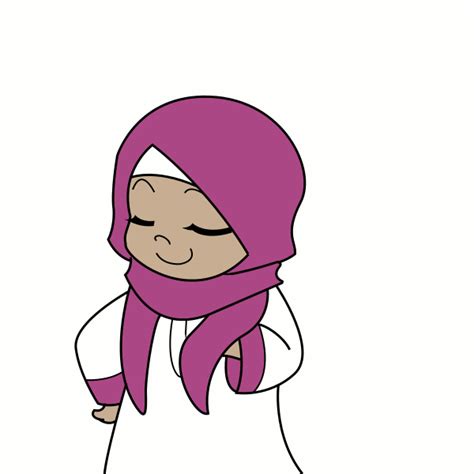 Gambar Kartun Muslimah Animasi Bergerak Guru Mengajar