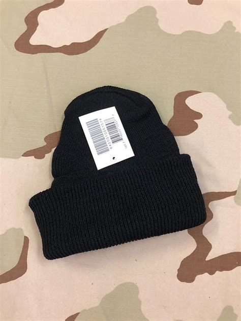 Black 100 Wool Military Watch Cap Headwear Army Navy Warehouse