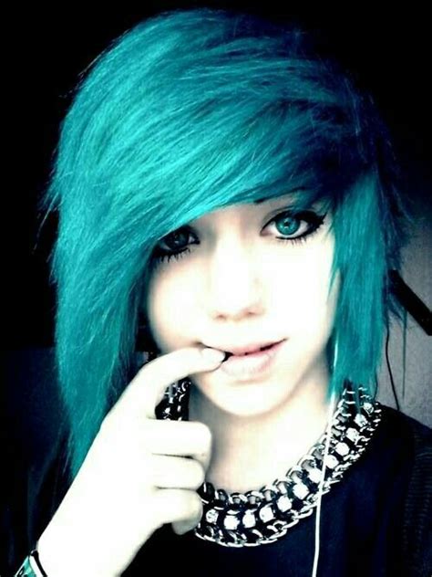 cute blue emo hairstyle styles weekly