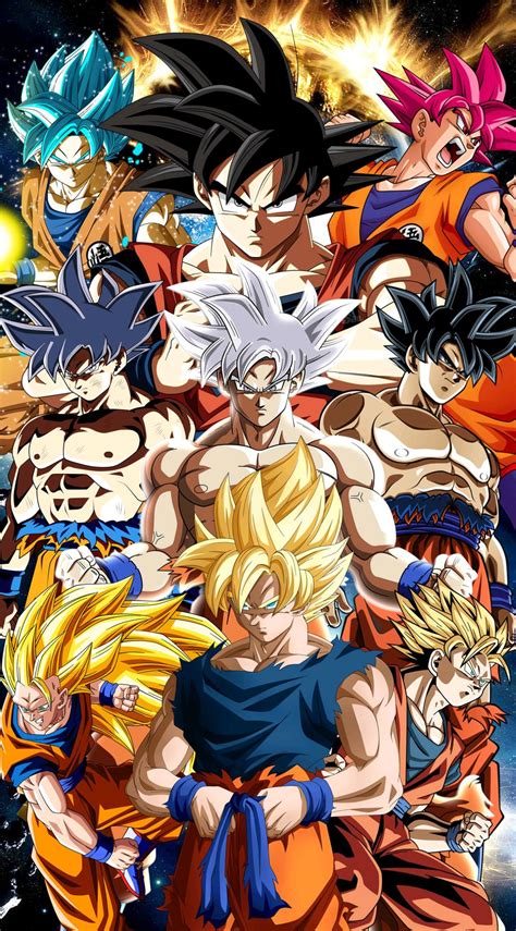 Goku All Forms Dragon Ball Super Dragon Ball Wallpaper Iphone