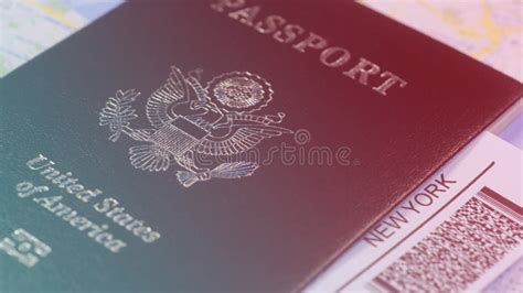 Usa National Document For Traveling Around The World Stock Image