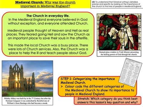 Why Was The Church Important In Medieval England Teaching Resources