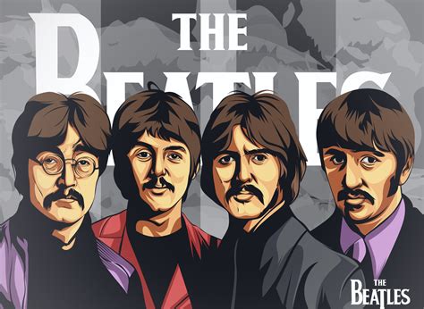 Vector The Beatles Illustrations Creative Market