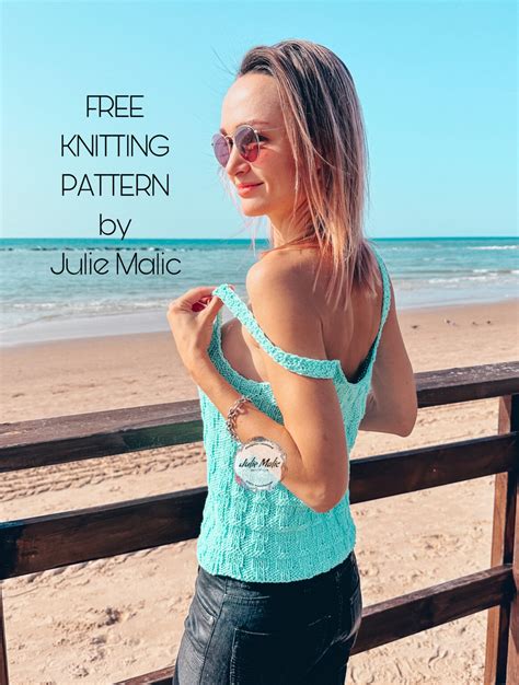 Textured Tank Top FREE Knitting Pattern Julie Malic Shop