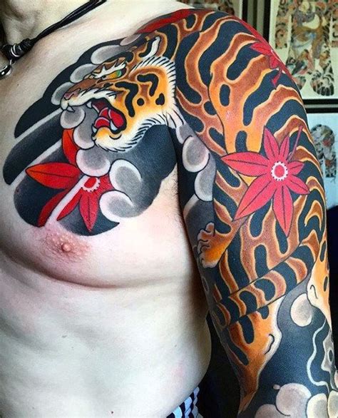 50 Japanese Chest Tattoos For Men 2024 Inspiration Guide Japanese Tiger Tattoo Japanese