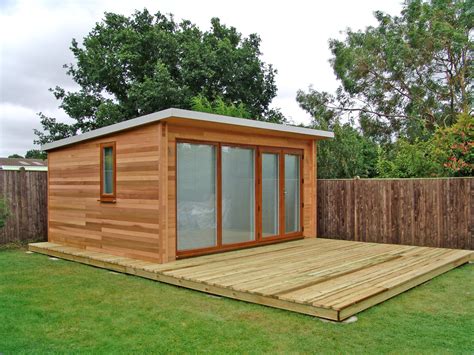 Garden Studio With Large Decking Area By Garden Lodges