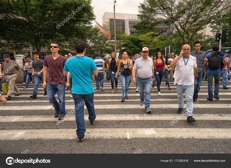 Crosswalk In Medellin Colombia Stock Editorial Photo © Quasarphoto