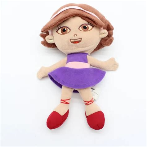 Disney Beanz Little Einsteins June Girl Stuffed Plush Purple Dress 9