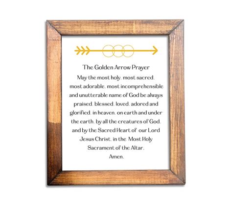 Golden Arrow Prayer Printable Holy Name Of Jesus Reparation Etsy