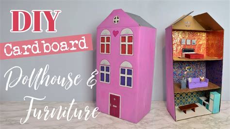 Cardboard Dollhouse How To Make A Barbie Dollhouse Cardboard Box Dollhouse Diy Youtube