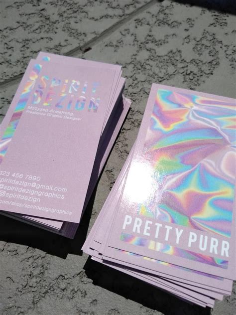To start opening your etsy shop:. Pretty Purr Business Cards Custom Holographic Business ...