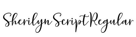 Sherilyn Script Regular Font