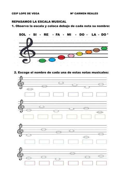 Actividad Interactiva De Notas Musicales Para 4º