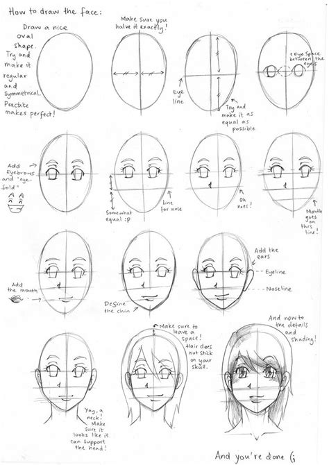How To Draw Anime Faces Step By Step Step By Step Drawing Anime Faces