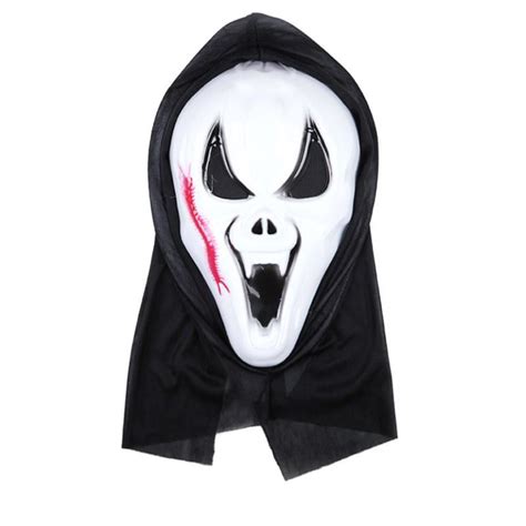 Scary Black Mask 6 Styles Halloween Skull Scream Zombie Ghost Demon Pvc