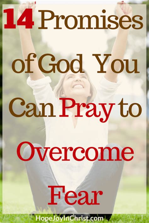 14 Promises Of God You Can Pray To Overcome Fear Overcoming Fear Gods Promises Knowing God