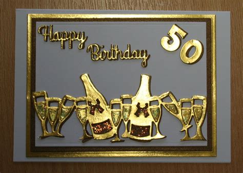 Handmade 50th Birthday Card Tonic Header Die For More Of My Cards