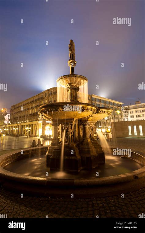 Germany Cologne The Petrus Fountain On The Pope Terrace At The South