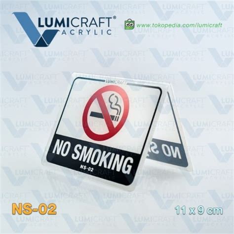 Jual No Smoking Lambang Dilarang Merokok Akrilik Tenda Untuk Meja Ns Kab Sidoarjo